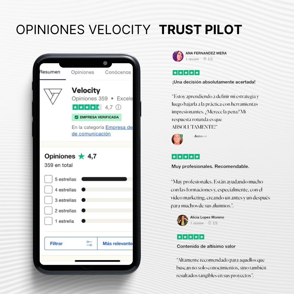 🗨️  Opiniones, testimonios de alumnos y casos de éxito de Velocity de Incubadora Despegue