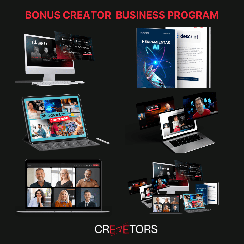 Bonus incluidos en el Creator Business Program